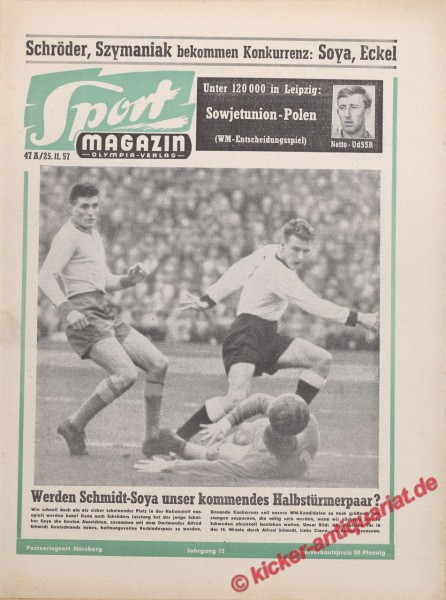 Sportmagazin Nr. 47A, 25.11.1957 bis 1.12.1957