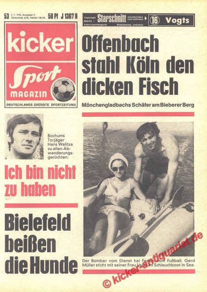 Kicker Sportmagazin Nr. 53, 2.7.1970 bis 8.7.1970