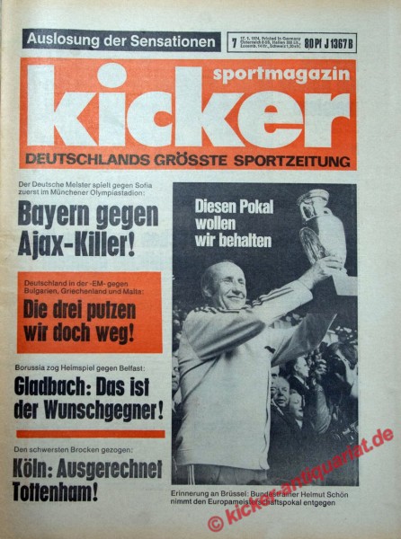 Kicker Sportmagazin Nr. 7, 17.1.1974 bis 23.1.1974