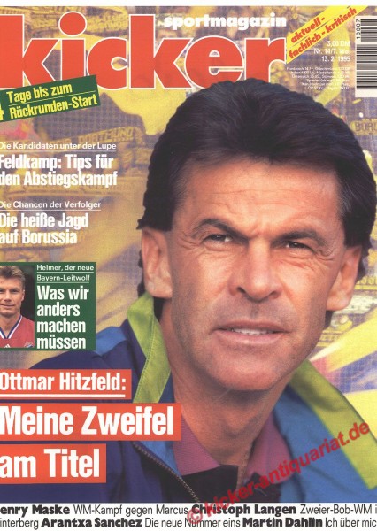 Kicker Sportmagazin Nr. 14, 13.2.1995 bis 19.2.1995