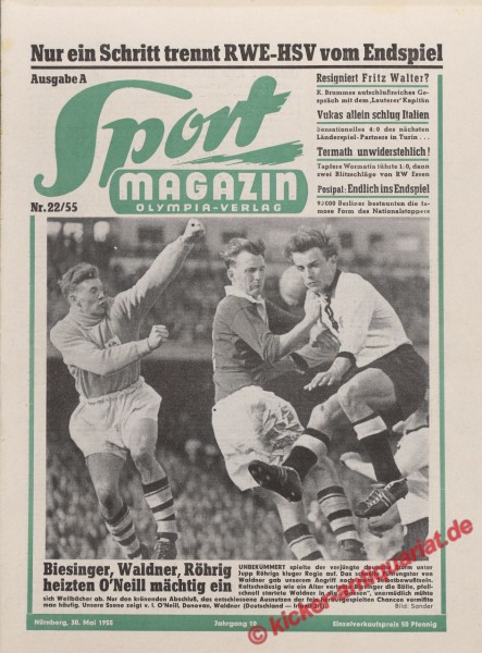 Sportmagazin Nr. 22A, 31.5.1955 bis 6.6.1955
