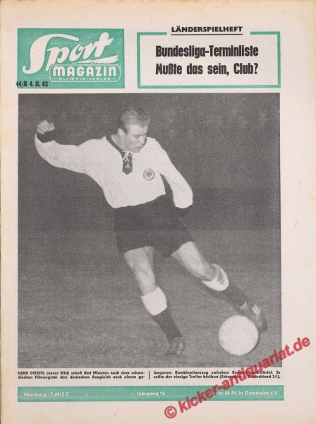 Sportmagazin Nr. 44A, 4.11.1963 bis 10.11.1963