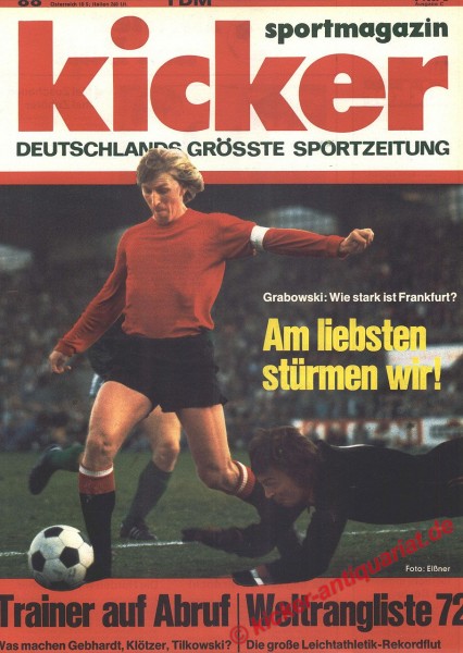 Kicker Sportmagazin Nr. 88, 30.10.1972 bis 5.11.1972