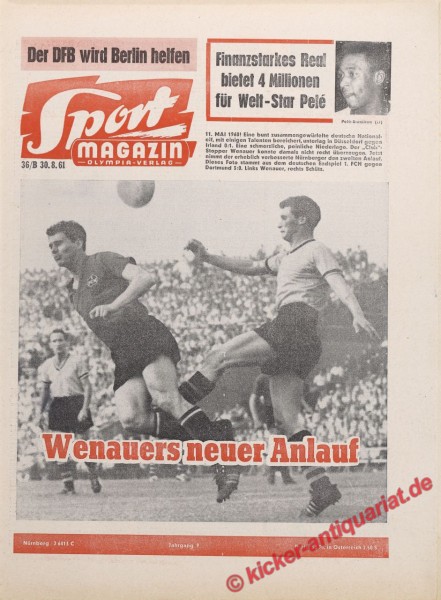 Sportmagazin Nr. 36B, 30.8.1961 bis 5.9.1961