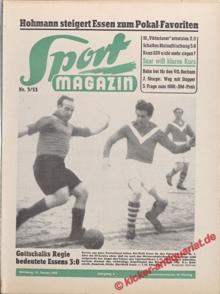 Sportmagazin Nr. 3A, 14.1.1953 bis 20.1.1953