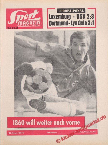 Sportmagazin Nr. 40B, 3.10.1963 bis 9.10.1963