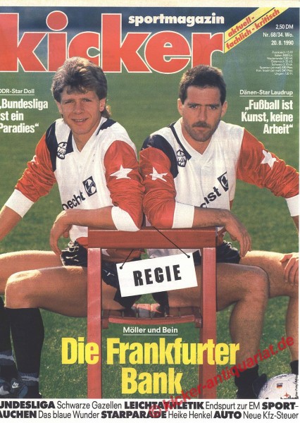 Kicker Schlagzeile: Möller und Bein. Die Frankfurter Bank.