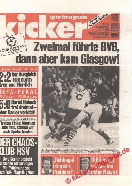 1995 Glasgow Rangers- Borussia Dortmund 2-2