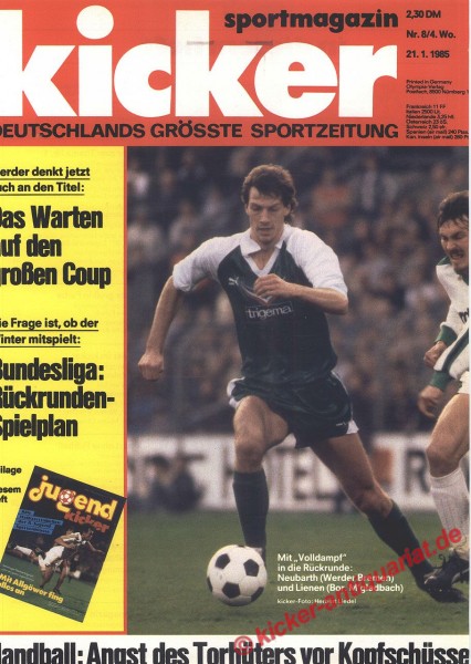 Neubarth (Werder Bremen), Ewald Lienen (Borussia Mönchengladbach)