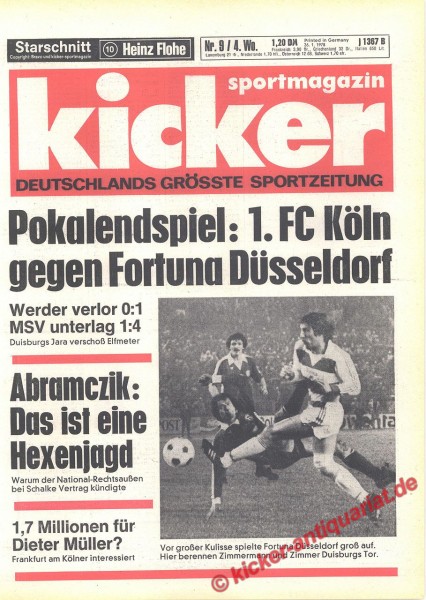 Kicker Sportmagazin Nr. 9, 26.1.1978 bis 1.2.1978