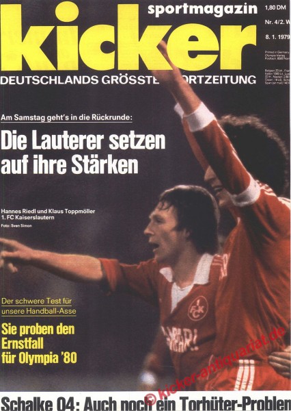 Kicker Sportmagazin Nr. 4, 8.1.1979 bis 14.1.1979