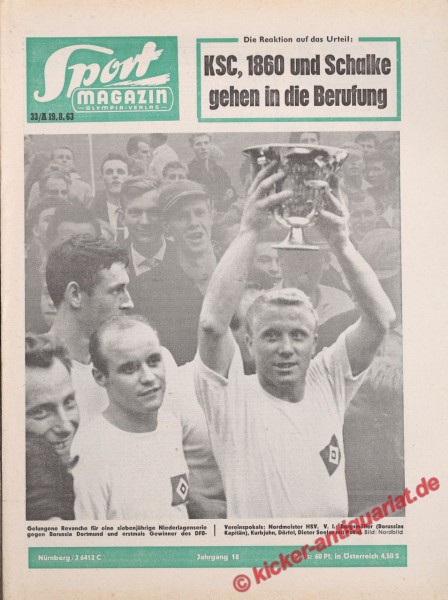 Sportmagazin Nr. 33A, 19.8.1963 bis 25.8.1963