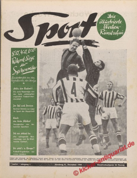 Sportmagazin Nr. 6, 11.12.1946 bis 17.12.1946