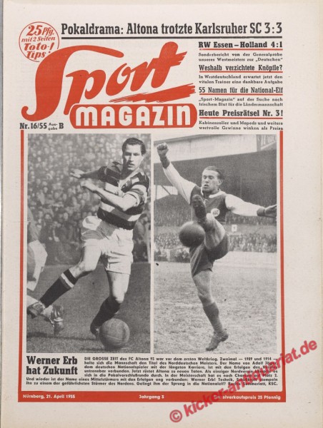 Sportmagazin Nr. 16B, 21.4.1955 bis 27.4.1955