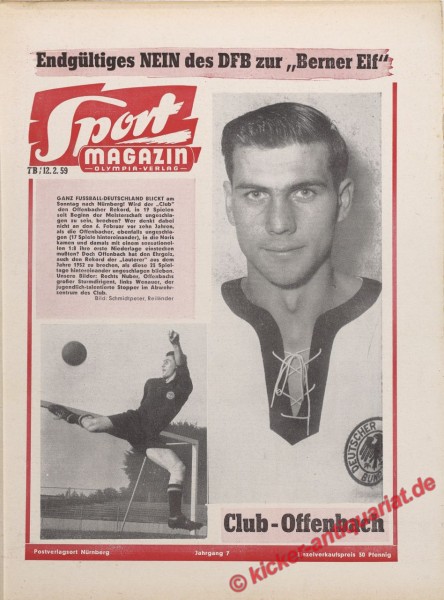 Sportmagazin Nr. 7B, 12.2.1959 bis 18.2.1959