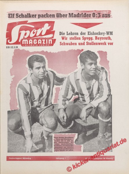 Sportmagazin Nr. 11B, 12.3.1959 bis 18.3.1959