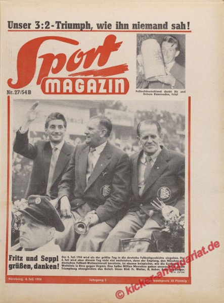 Sportmagazin Nr. 27B, 8.7.1954 bis 14.7.1954