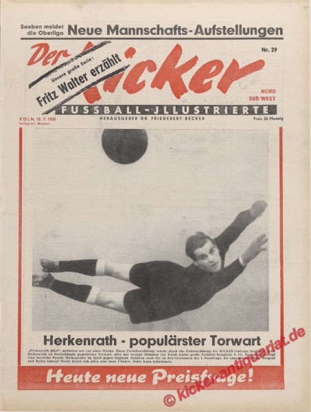 Kicker Nr. 29, 18.7.1955 bis 24.7.1955