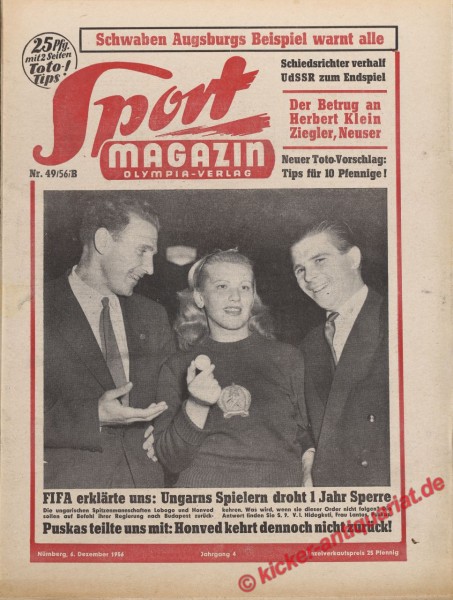Sportmagazin Nr. 49B, 6.12.1956 bis 12.12.1956