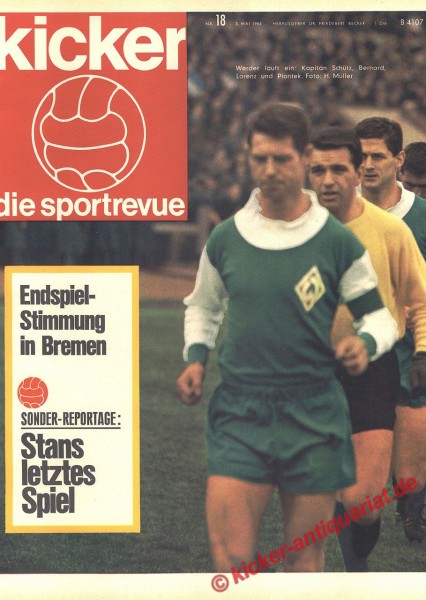 Kicker Sportrevue Nr. 18, 3.5.1965 bis 9.5.1965