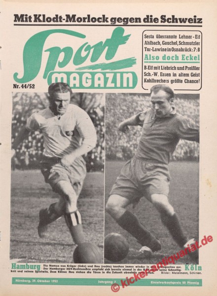 Sportmagazin Nr. 44A, 29.10.1952 bis 4.11.1952