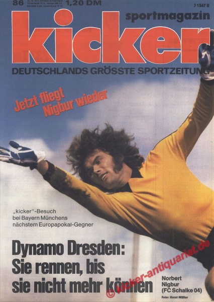 Kicker Sportmagazin Nr. 86, 22.10.1973 bis 28.10.1973