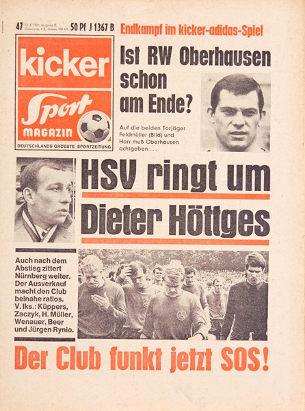 Kicker Sportmagazin Nr. 47, 12.6.1969 bis 18.6.1969