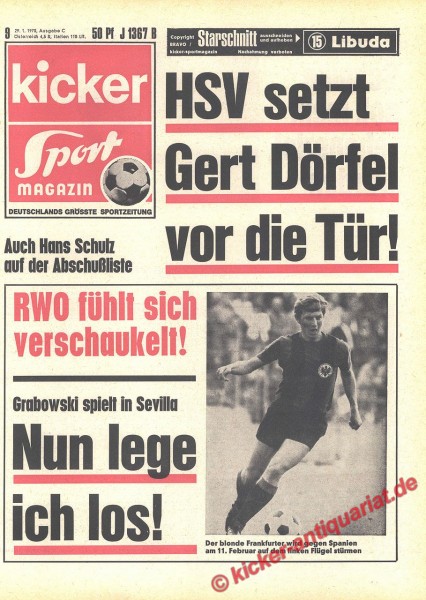 Kicker Sportmagazin Nr. 9, 29.1.1970 bis 4.2.1970