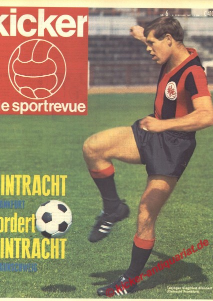 Kicker Sportrevue Nr. 6, 6.2.1967 bis 12.2.1967