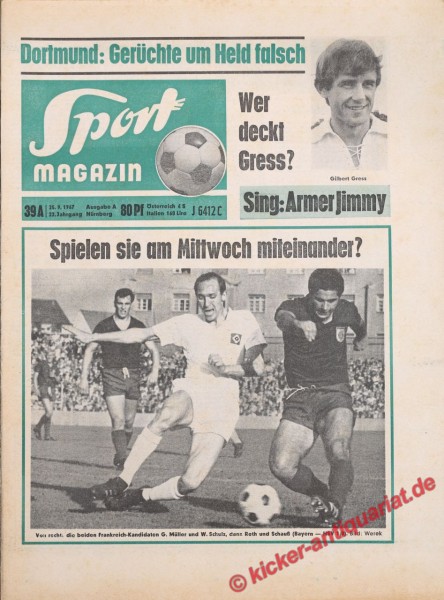 Sportmagazin Nr. 39A, 25.9.1967 bis 1.10.1967