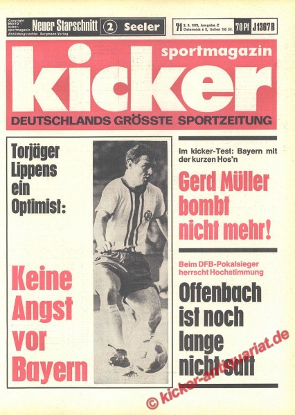 Kicker Sportmagazin Nr. 71, 3.9.1970 bis 9.9.1970