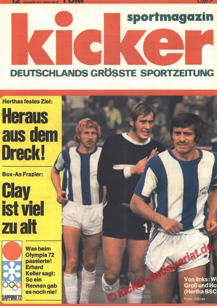 Kicker Sportmagazin Nr. 12, 7.2.1972 bis 13.2.1972