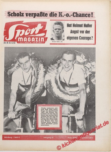 Rudi Altig und Hennes Junkermann. Tour de Suisse 1962