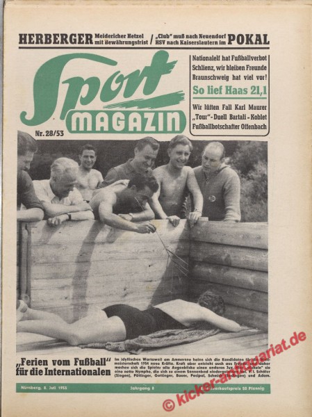 Sportmagazin Nr. 28A, 8.7.1953 bis 14.7.1953