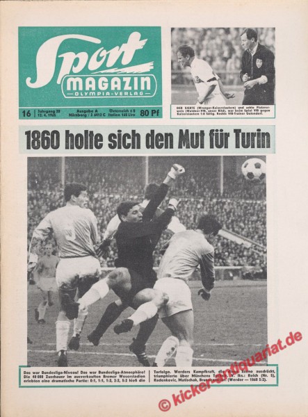 Sportmagazin Nr. 16A, 12.4.1965 bis 18.4.1965