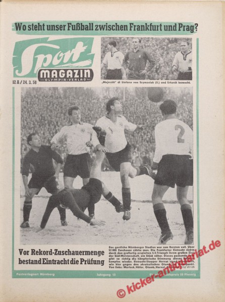 Sportmagazin Nr. 12A, 24.3.1958 bis 30.3.1958