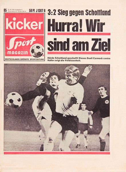 Kicker Sportmagazin Nr. 85, 23.10.1969 bis 29.10.1969