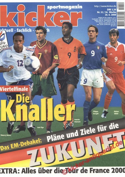 Kicker Sportmagazin Nr. 52, 26.6.2000 bis 2.7.2000