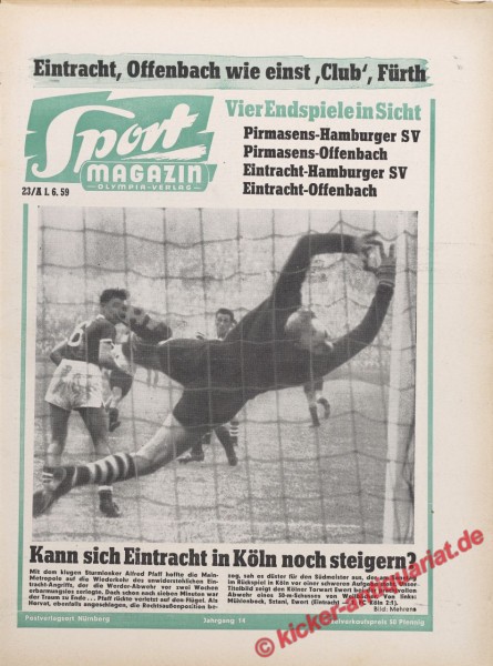 Sportmagazin Nr. 22A, 1.6.1959 bis 7.6.1959