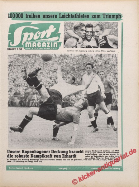 Sportmagazin Nr. 38A, 22.9.1958 bis 28.9.1958