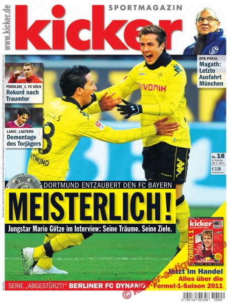 Kicker Sportmagazin Nr. 18, 28.2.2011 bis 6.3.2011