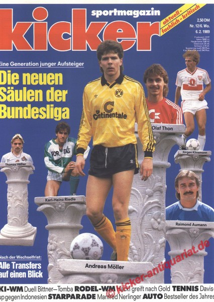 Kicker Sportmagazin Nr. 12, 6.2.1989 bis 12.2.1989