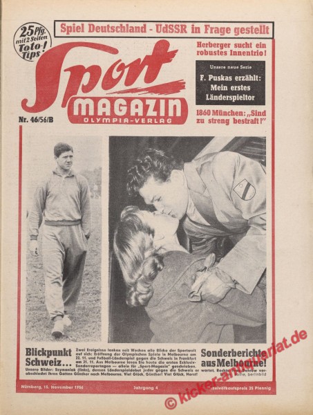 Sportmagazin Nr. 46B, 15.11.1956 bis 21.11.1956