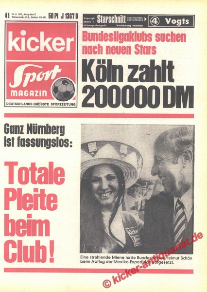 Kicker Sportmagazin Nr. 41, 21.5.1970 bis 27.5.1970