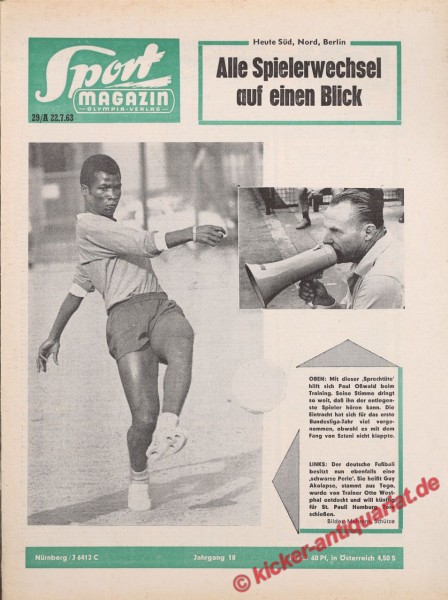 Sportmagazin Nr. 29A, 22.7.1963 bis 28.7.1963