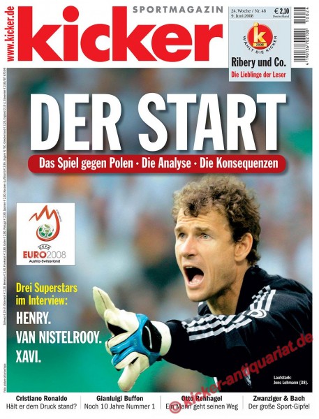 Kicker Sportmagazin Nr. 48, 9.6.2008 bis 15.6.2008