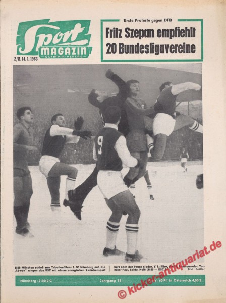 Sportmagazin Nr. 2A, 14.1.1963 bis 20.1.1963