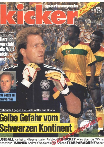 Kicker Sportmagazin Nr. 30, 12.4.1993 bis 18.4.1993