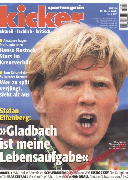 Kicker Sportmagazin Nr. 32, 14.4.1997 bis 20.4.1997