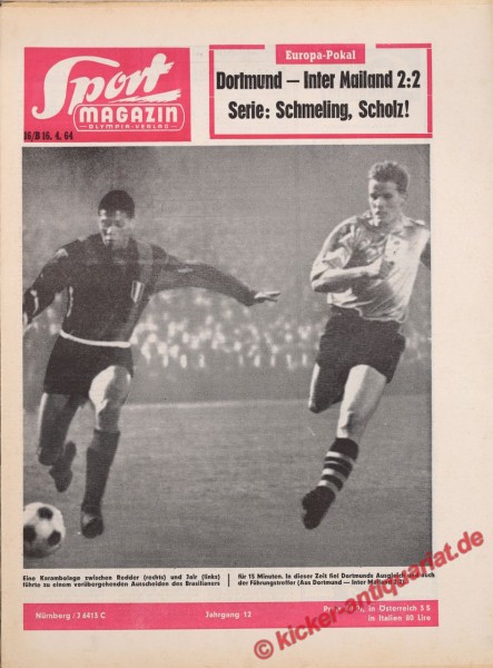 Sportmagazin Nr. 16B, 16.4.1964 bis 22.4.1964